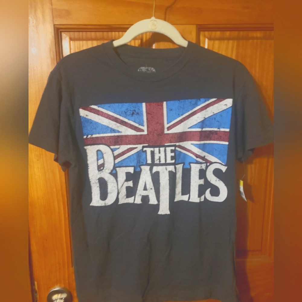 Beatles Distressed British Flag Short-Sleeve T-Shirt